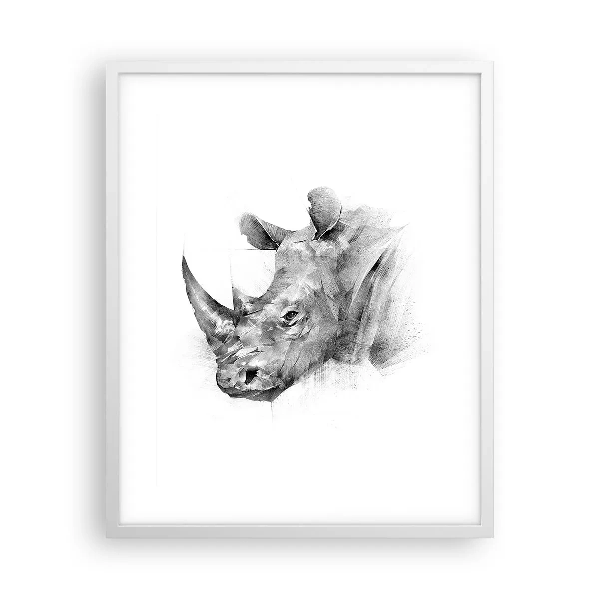 Affisch i vit ram - Afrikansk porträtt - 40x50 cm