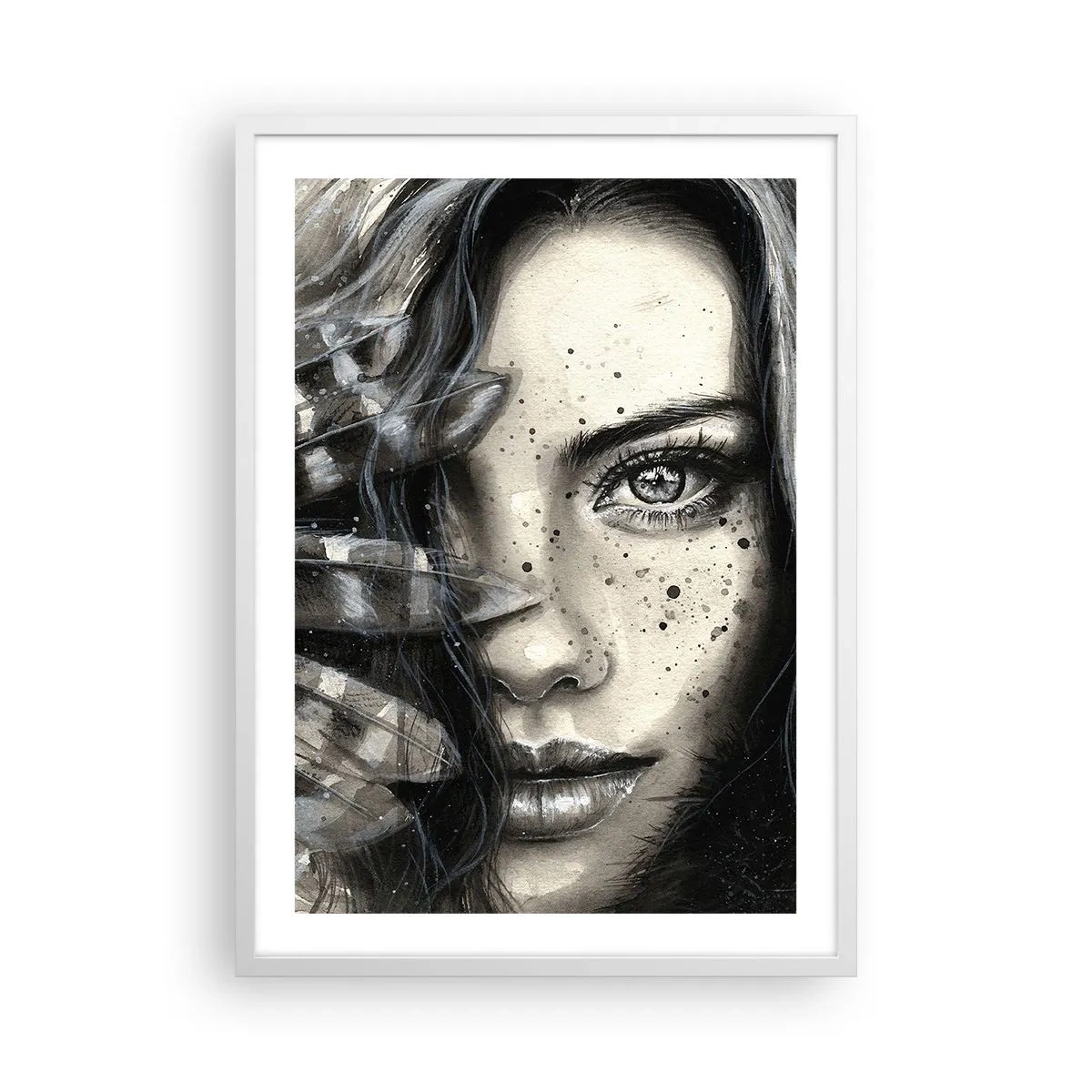 Affisch i vit ram - Vild skönhet - 50x70 cm