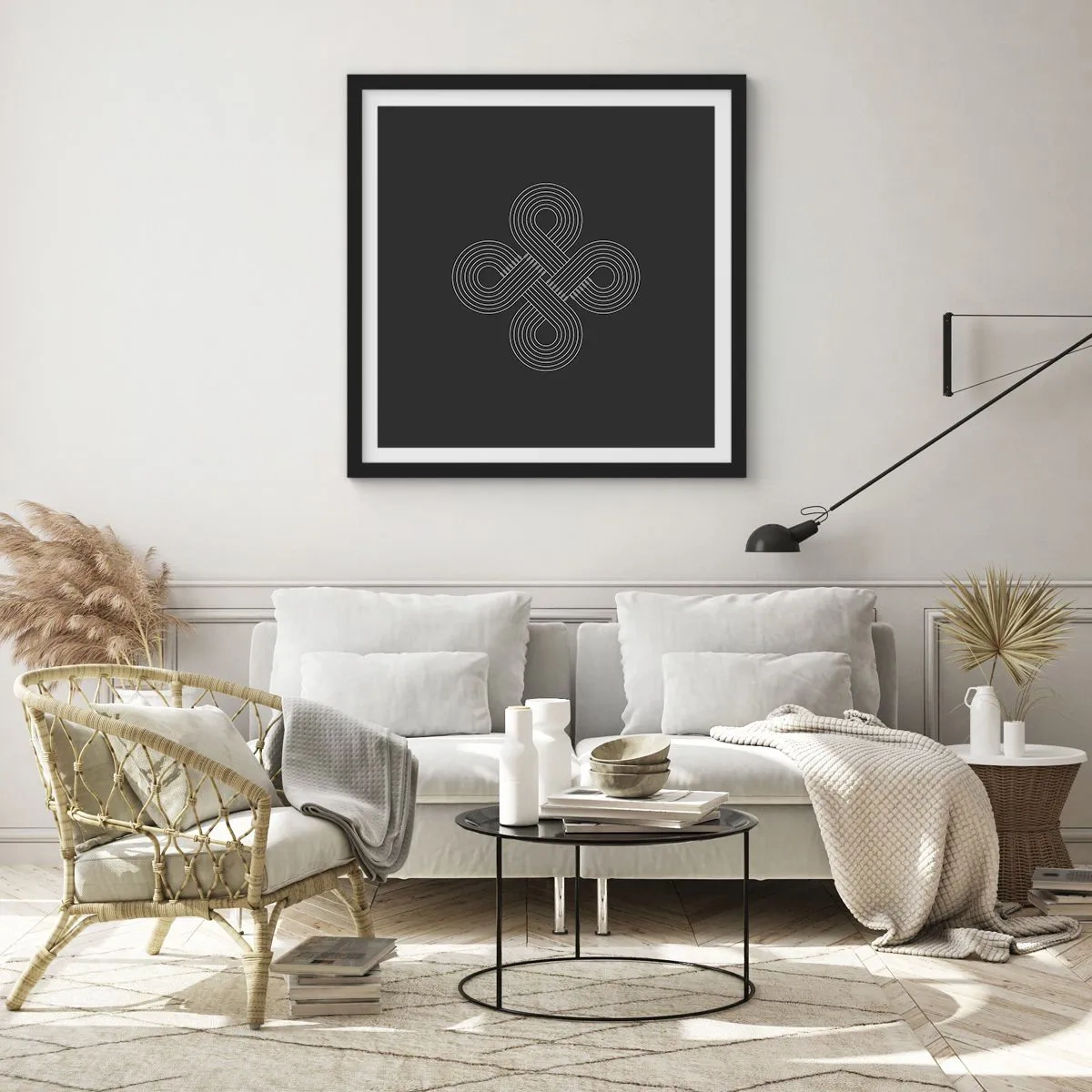 Affisch i svart ram - I keltisk anda - 60x60 cm