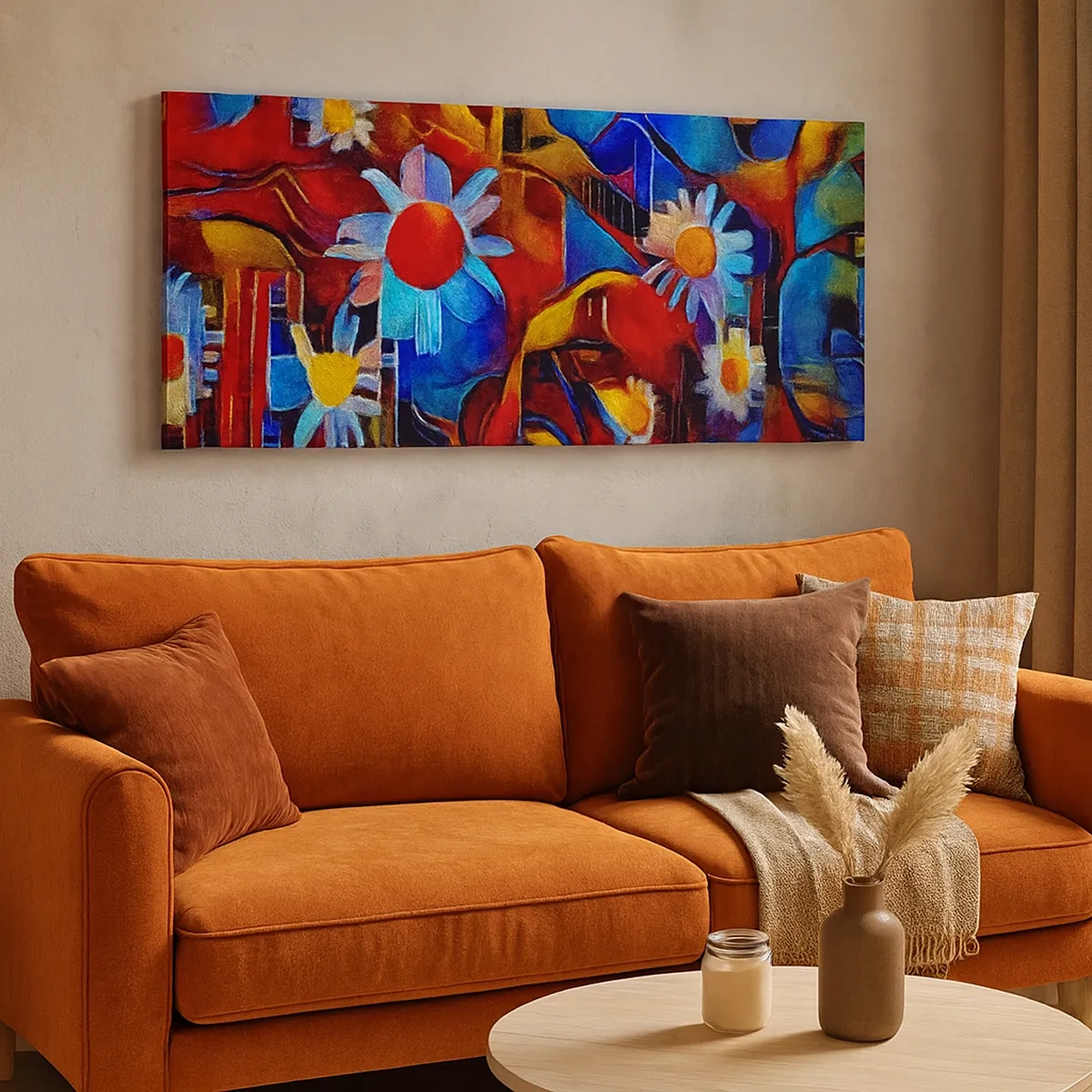 Canvastavla - Bild på duk - Livets färger - 30x30 cm