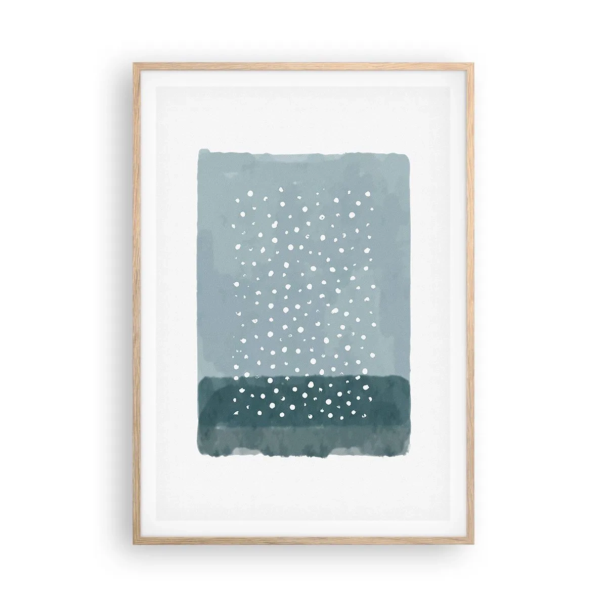 Affisch i ram av ljusek - Uppstådda ur det blåa - 70x100 cm