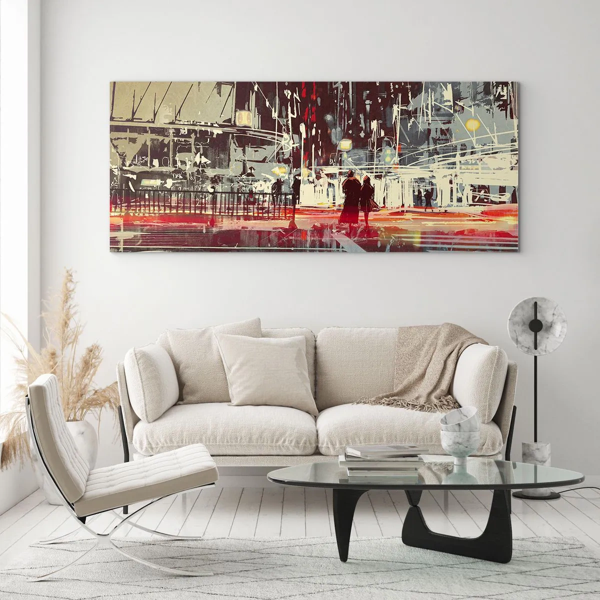 Glastavla - Bild på glas - Storstads passage - 100x40 cm