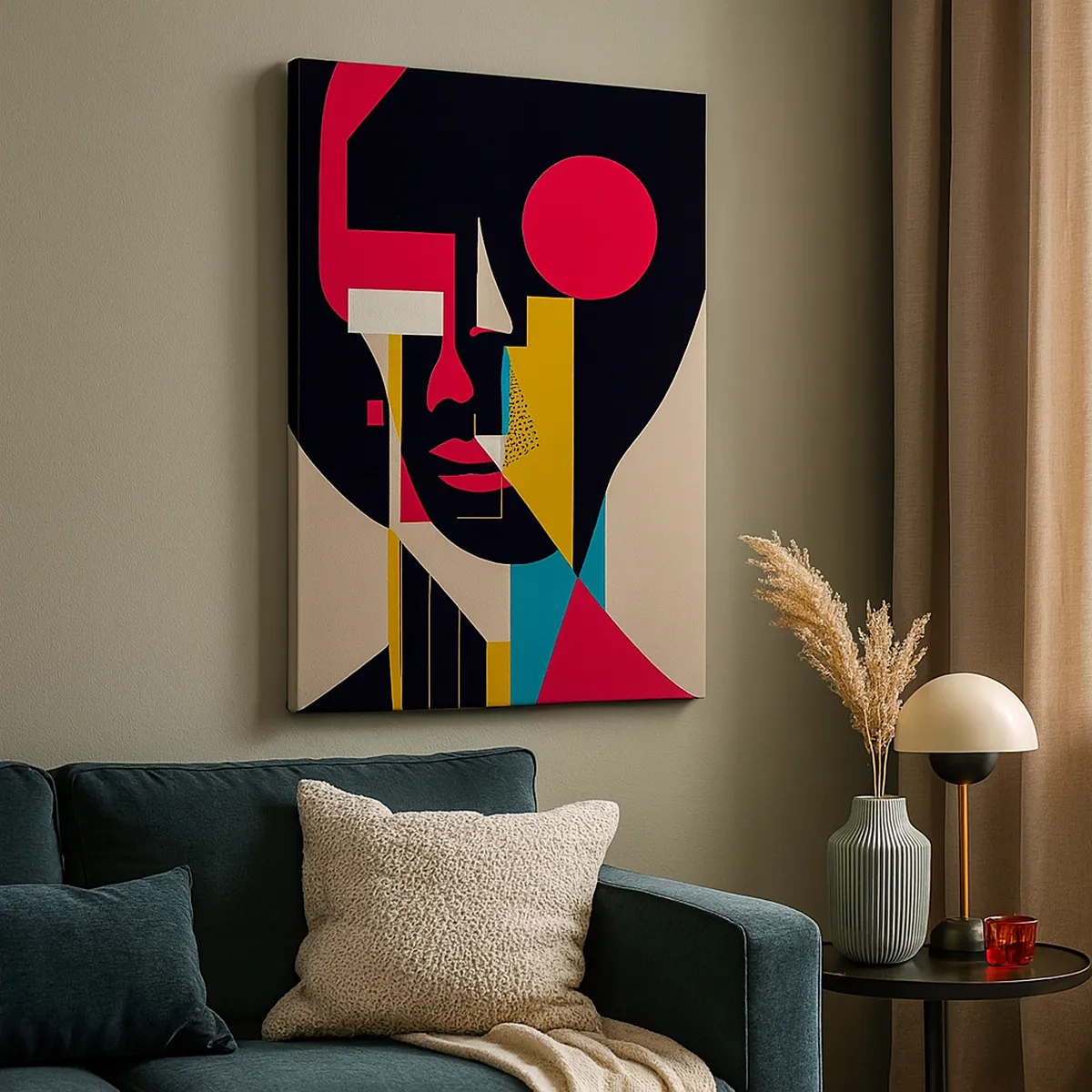 Canvastavla - Bild på duk - Hennes inre värld - 50x70 cm