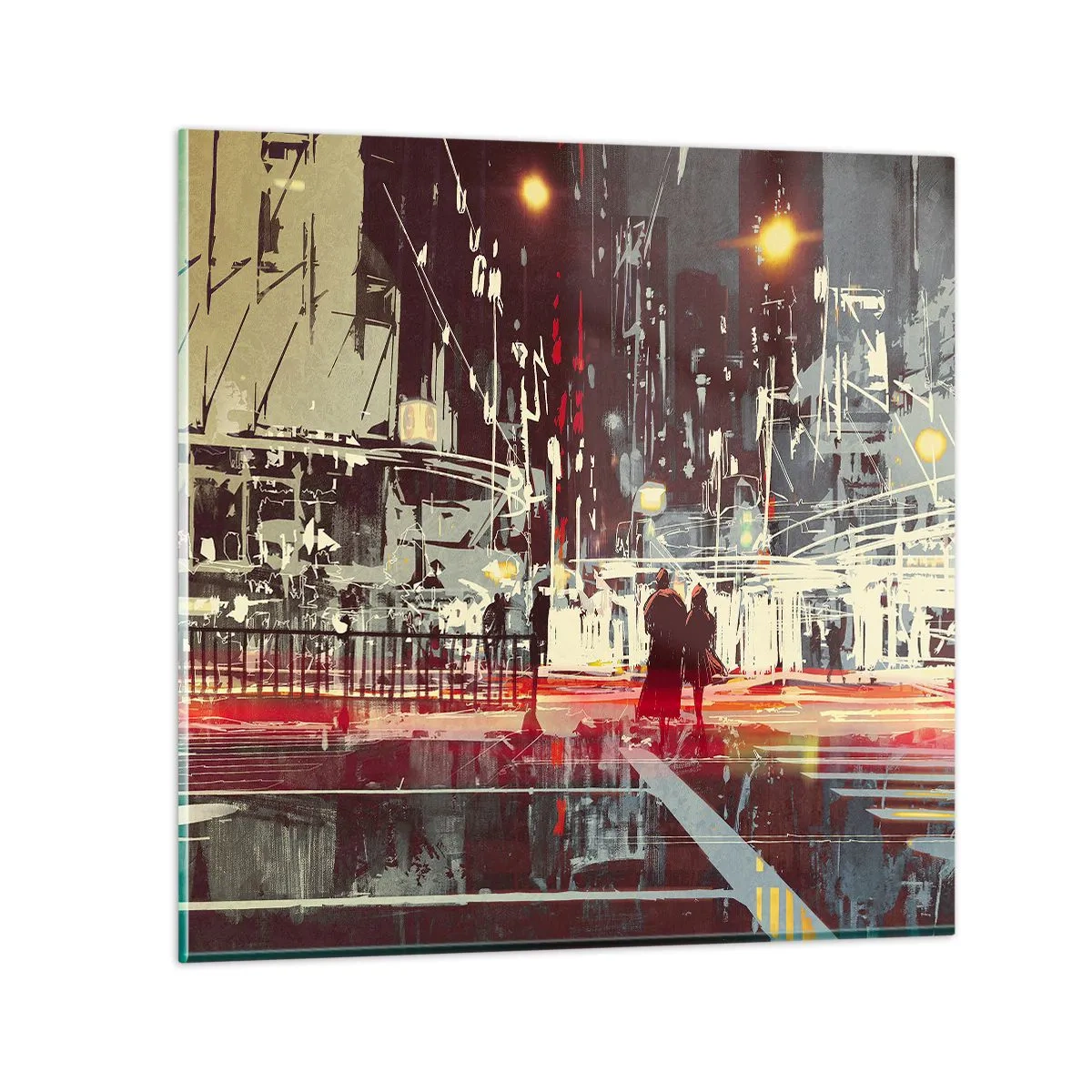 Glastavla - Bild på glas - Storstads passage - 30x30 cm
