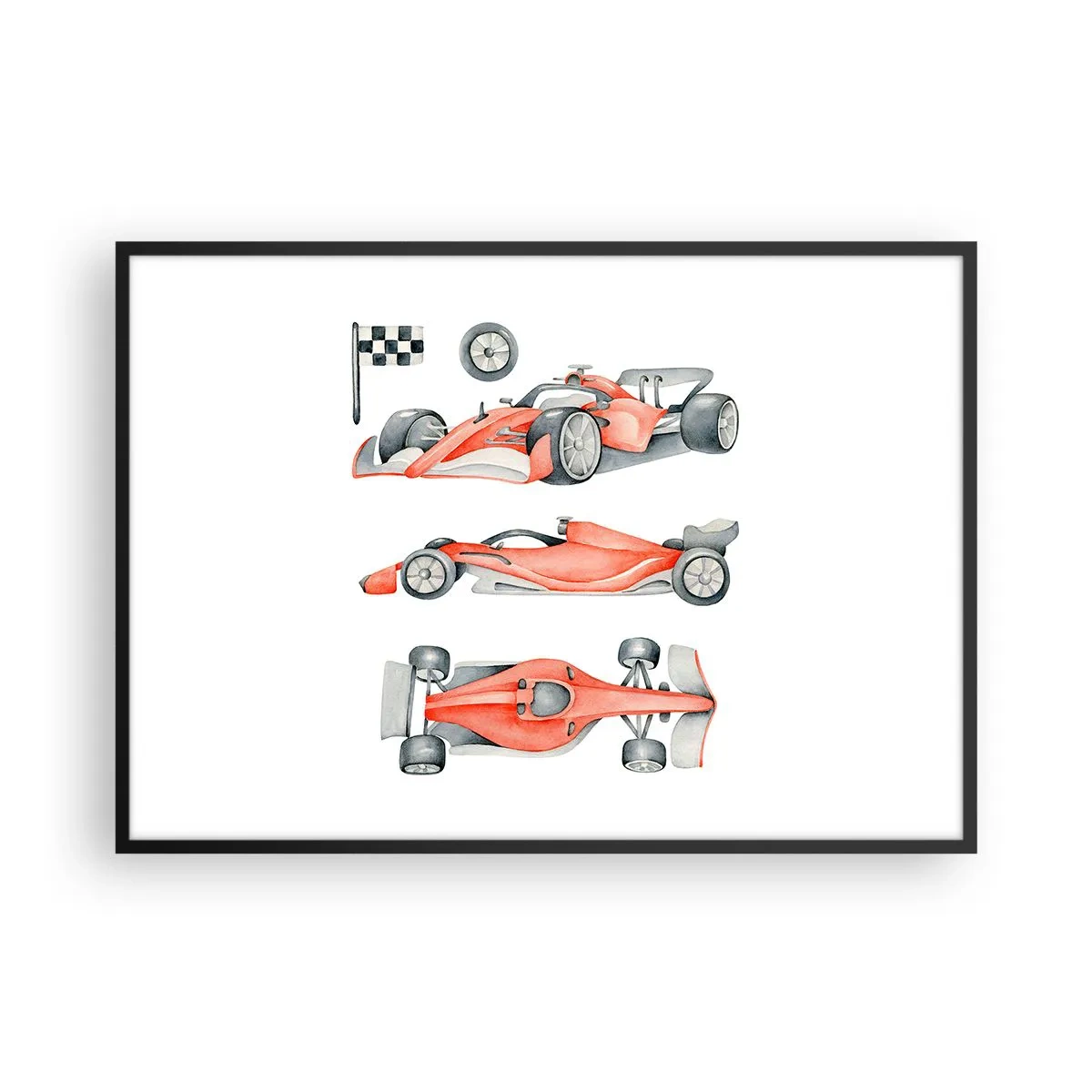 Affisch i svart ram - Att komma ikapp en dröm - 100x70 cm