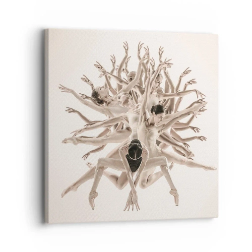 Canvastavla - Bild på duk - Blommar i dansen - 30x30 cm