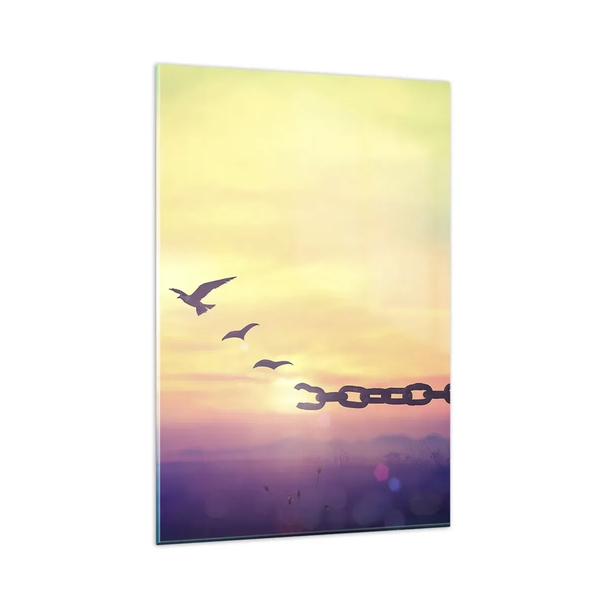 Glastavla - Bild på glas - Frihetens seger - 80x120 cm