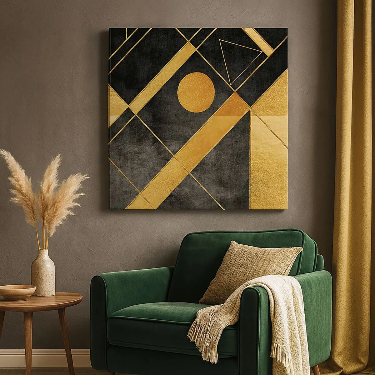 Canvastavla - Bild på duk - Öknens sol - 30x30 cm