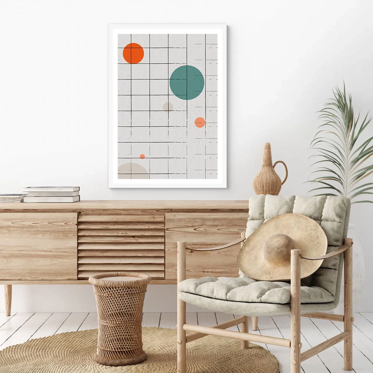 Affisch i vit ram - Fångade. Vi eller de? - 70x100 cm