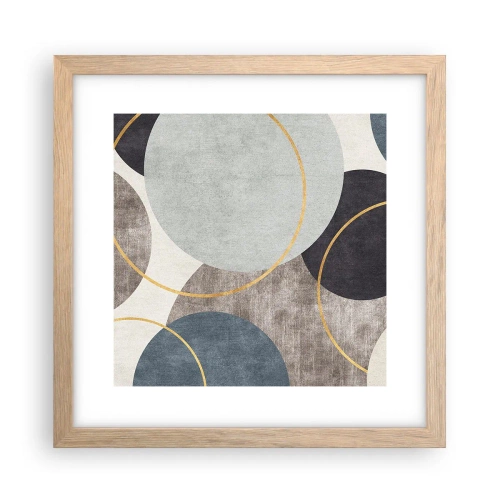 Affisch i ram av ljusek - Cirkel efter cirkel - 30x30 cm