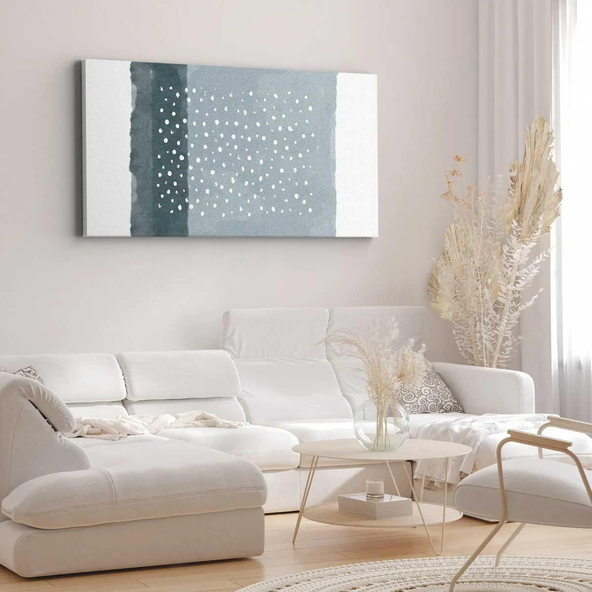 Canvastavla - Bild på duk - Uppstådda ur det blåa - 160x50 cm