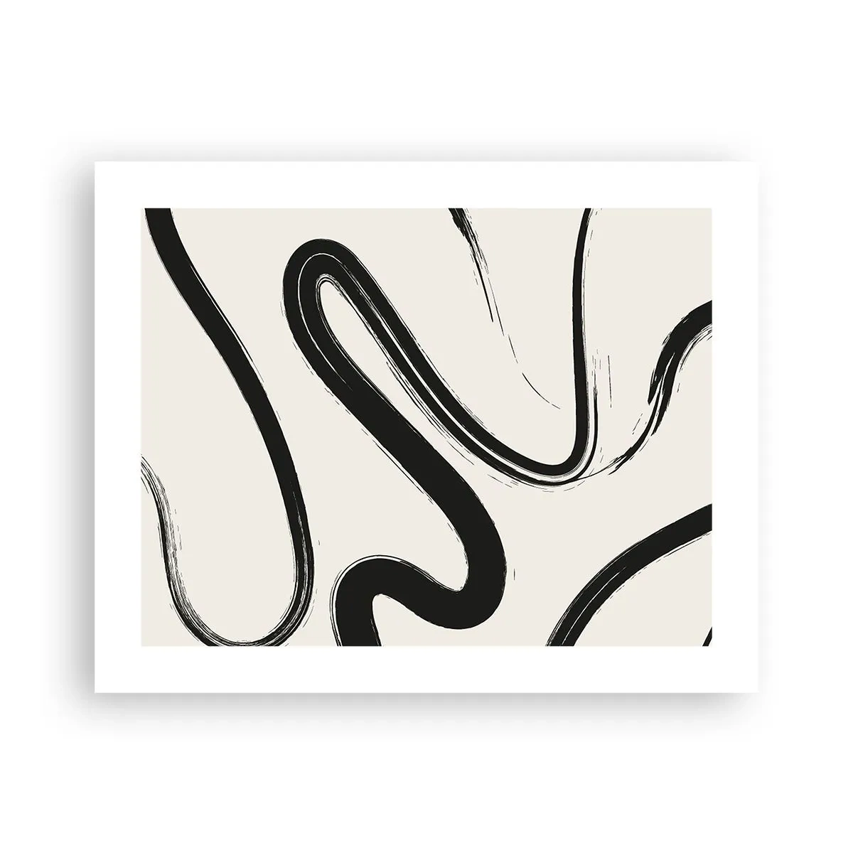 Affisch - Svart och vit elegans - 50x40 cm