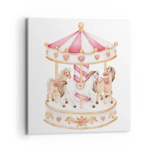 Canvastavla - Bild på duk - Barndomens ljuva värld - 70x70 cm