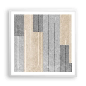 Affisch i vit ram - Komposition: allt i lod - 60x60 cm