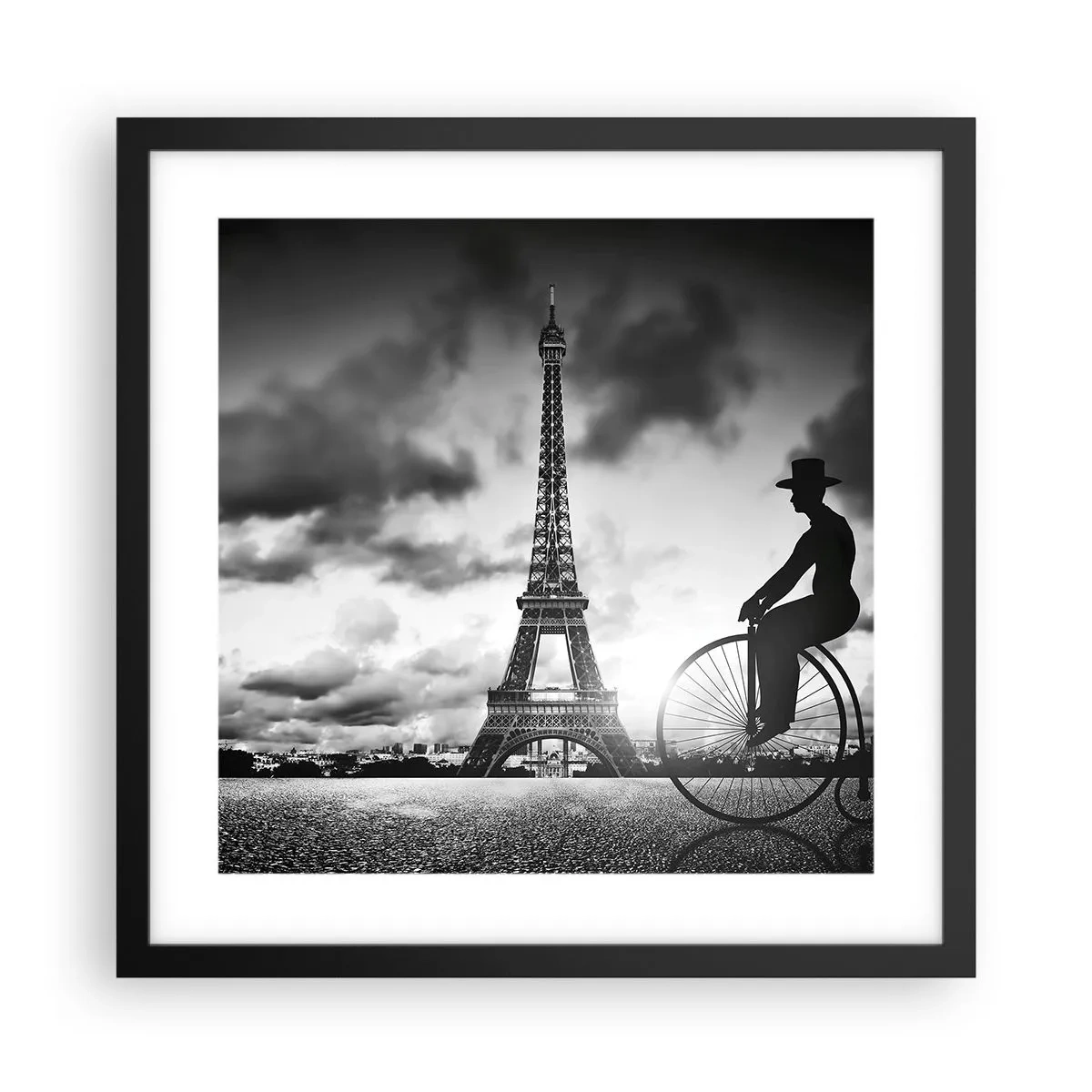 Affisch i svart ram - Längtan efter Belle Epoque - 40x40 cm