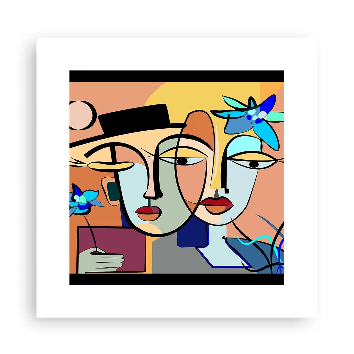 Affisch - Picassos randez vous - 30x30 cm