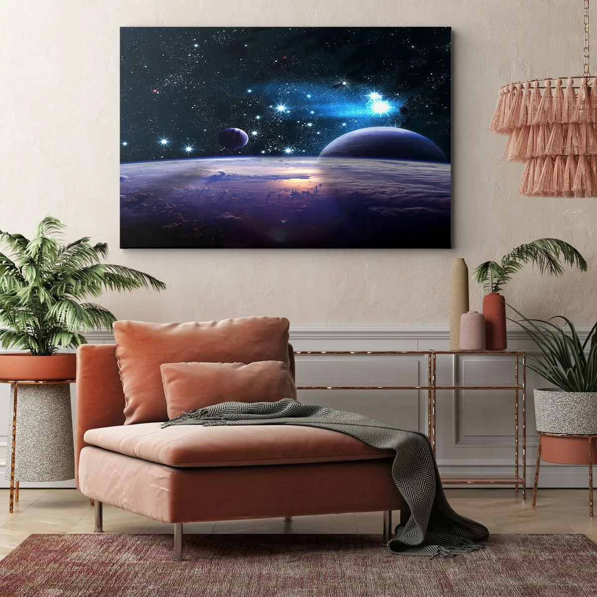 Canvastavla - Bild på duk - Fortfarande ensamma? - 100x70 cm