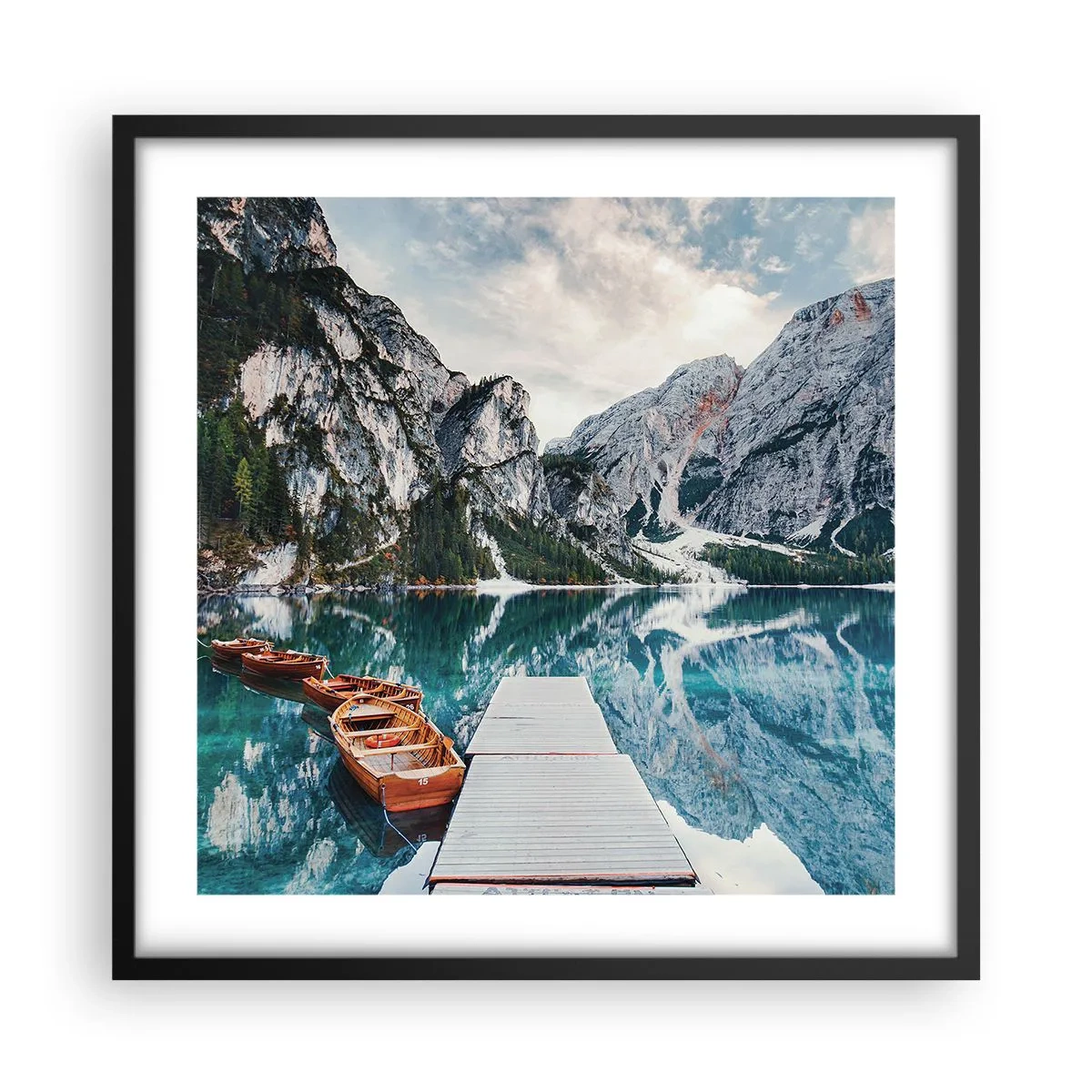 Affisch i svart ram - Vi visar dig skönhet - 50x50 cm