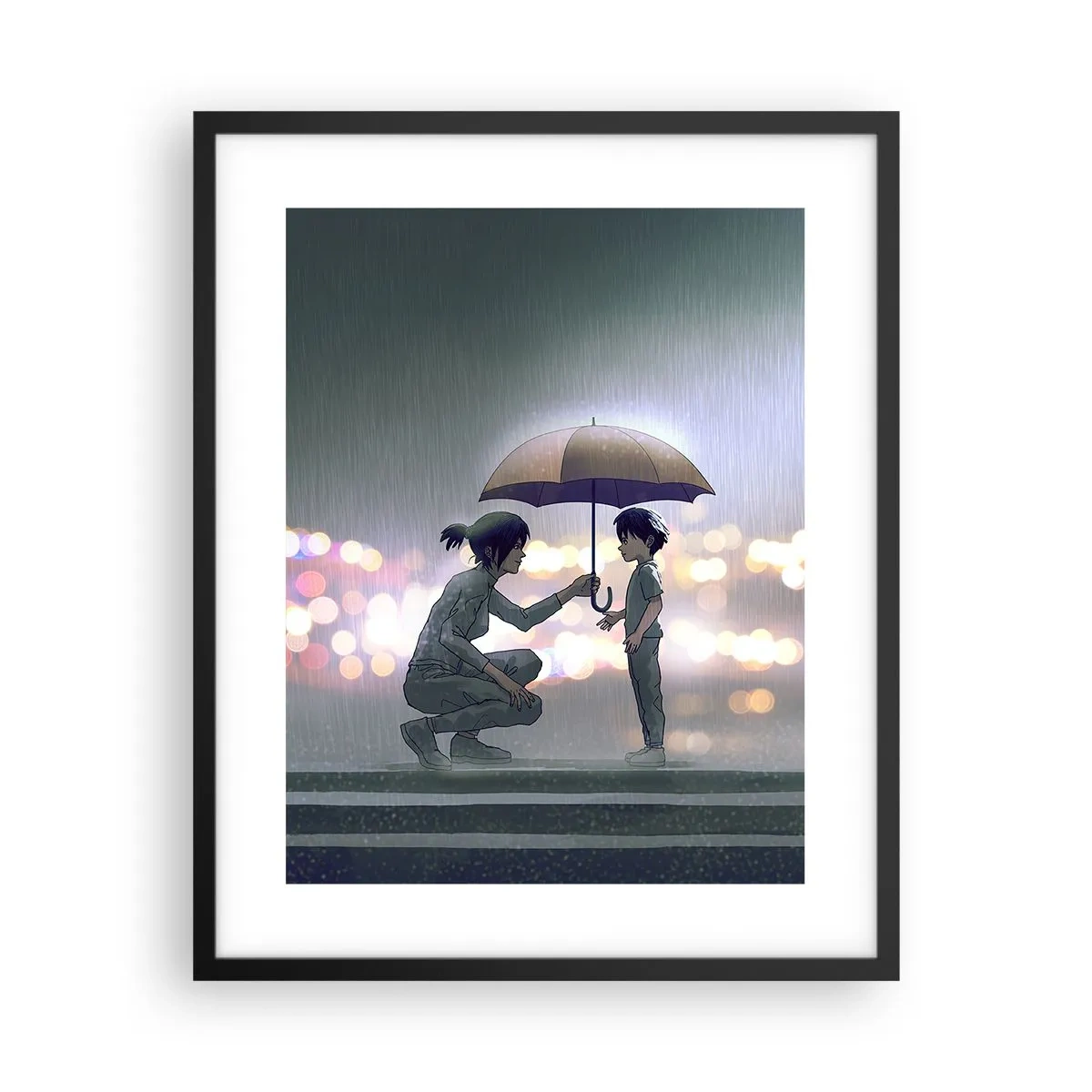 Affisch i svart ram - Och allt är väl nu - 40x50 cm