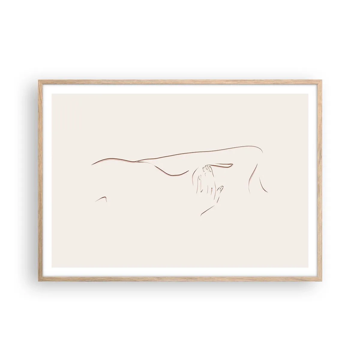 Affisch i ram av ljusek - Begärans form - 100x70 cm