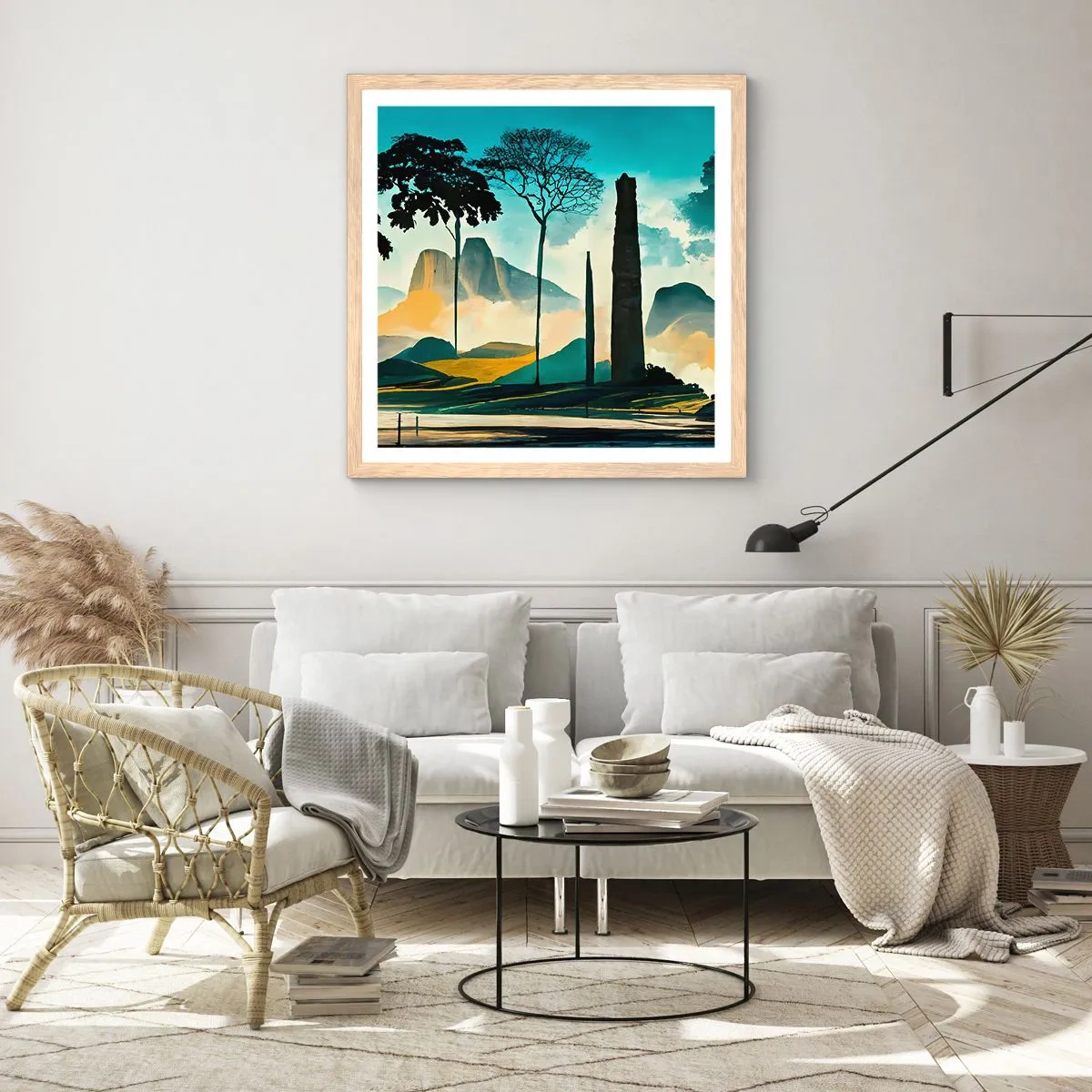 Affisch i ram av ljusek - Fortfarande högre och högre - 30x30 cm