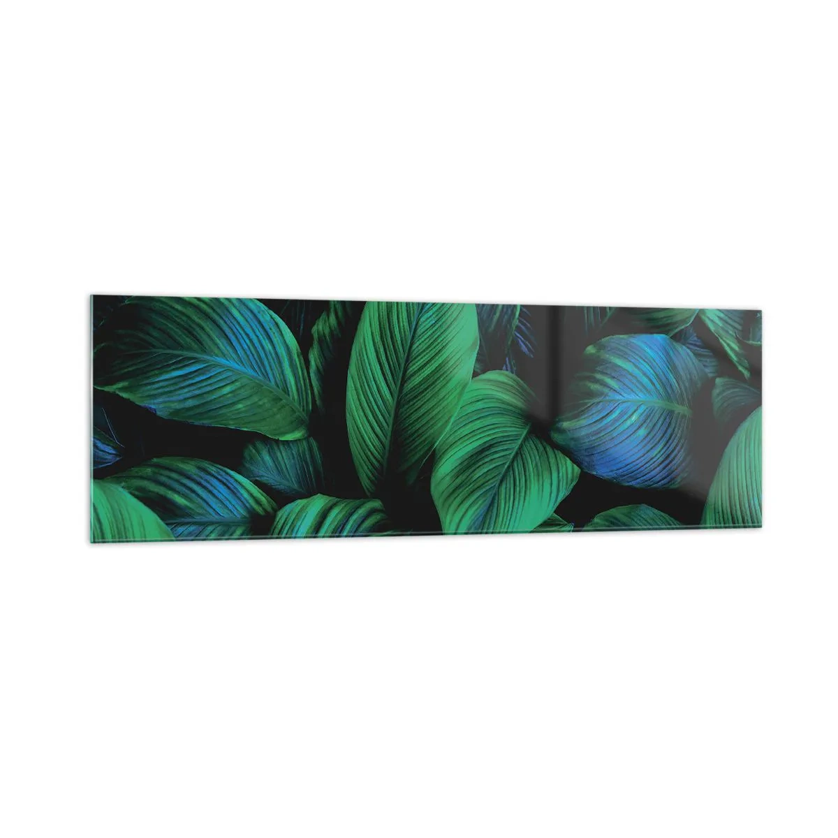 Glastavla - Bild på glas - I gröna folkmassan - 160x50 cm