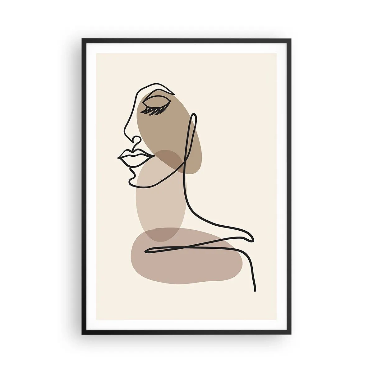 Affisch i svart ram - Skönhetens säkra linje - 70x100 cm
