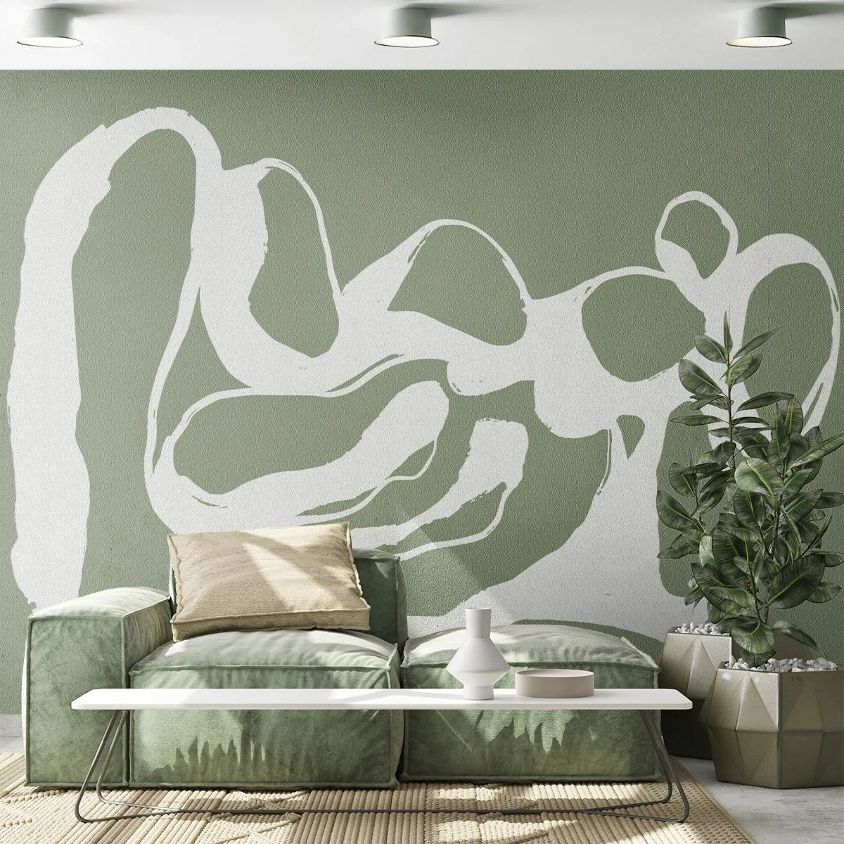 Fototapet Premium Sand - Rymdens kallelse - Minimalism, Boho, Bit - 100x70 cm