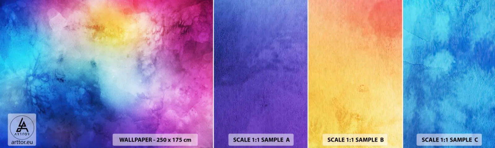 Provbit av självhäftande fototapet Deluxe Sticker - Nästan i sjunde himlen - Abstraktion, Bit, Modernt mönster - 100x30 cm