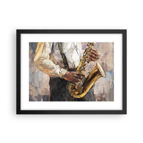 Affisch i svart ram - Dags för solo - 40x30 cm