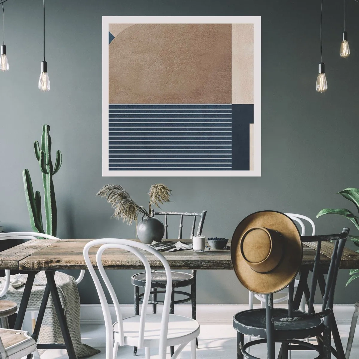 Affisch - Komposition av enkelhet och rundhet - 40x40 cm