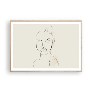 Affisch i ram av ljusek - Sensualitetens kontur - 100x70 cm