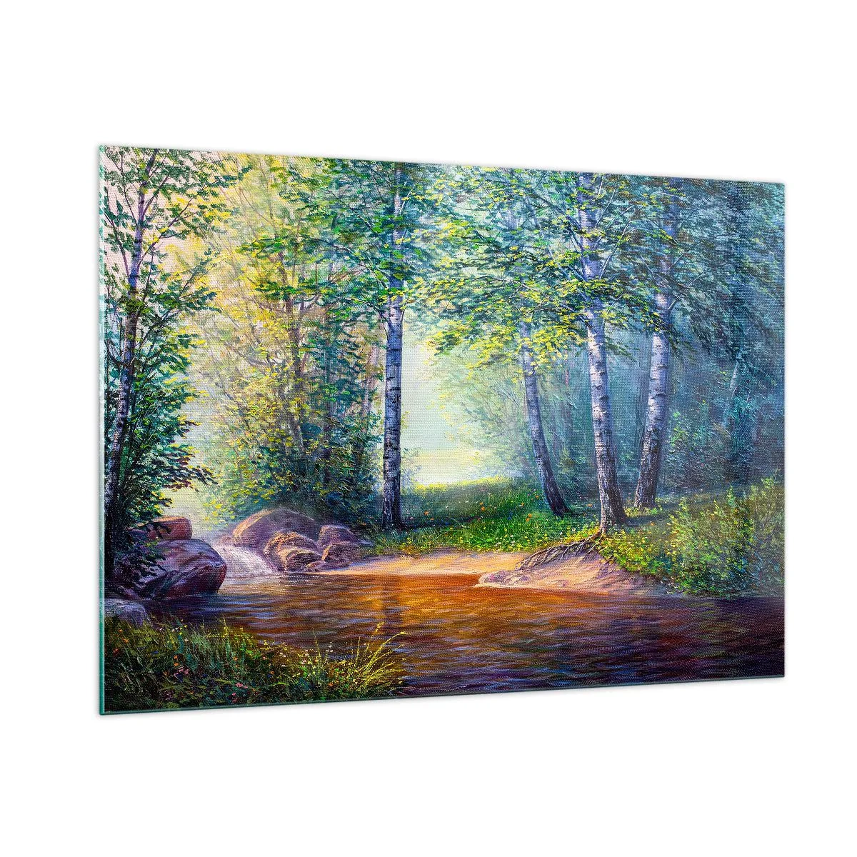 Glastavla - Bild på glas - Idyllisk vy - 100x70 cm