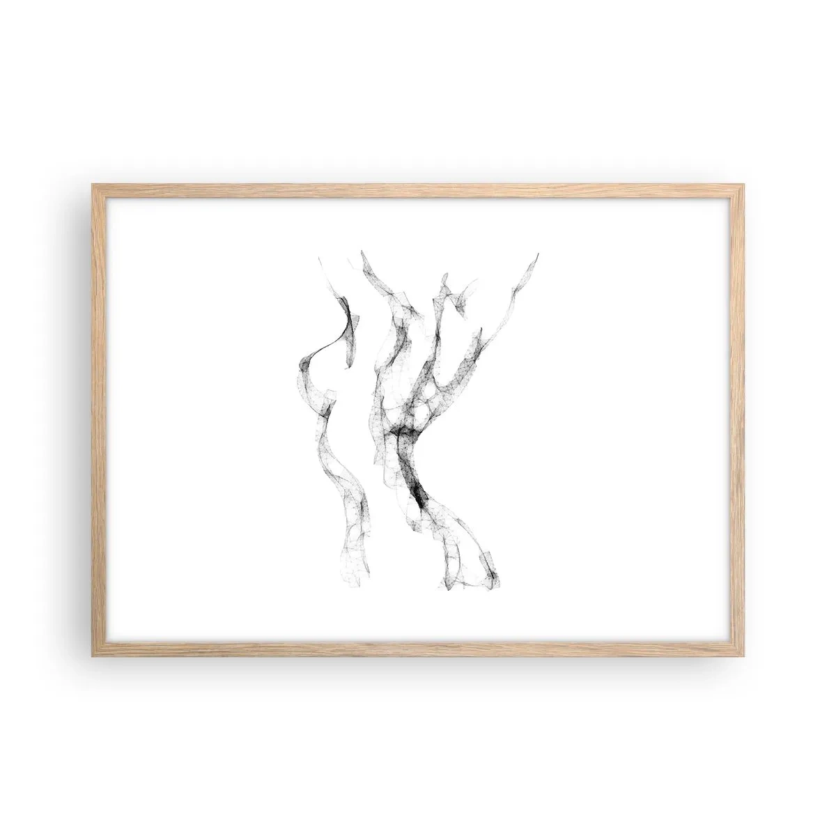 Affisch i ram av ljusek - Vacker och stark - 70x50 cm