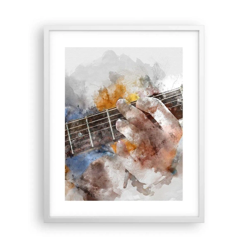 Affisch i vit ram - Poesi mellan strängarna - 40x50 cm