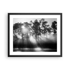 Affisch i svart ram - Ostoppad sol - 50x40 cm