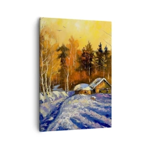 Canvastavla - Bild på duk - Vinterimpression i solen - 50x70 cm