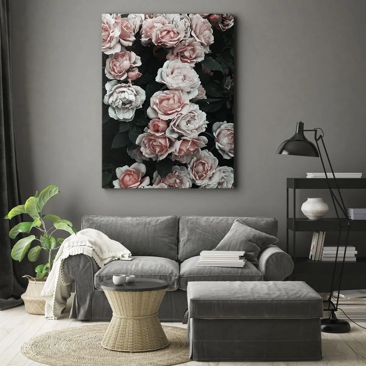 Canvastavla - Bild på duk - Rosansamble - 50x70 cm