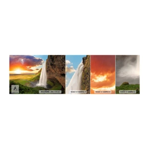 Fototapet Prov Standard Eco - Full av isländsk sommar - Landskap, Vattenfall, Island - 100x30 cm