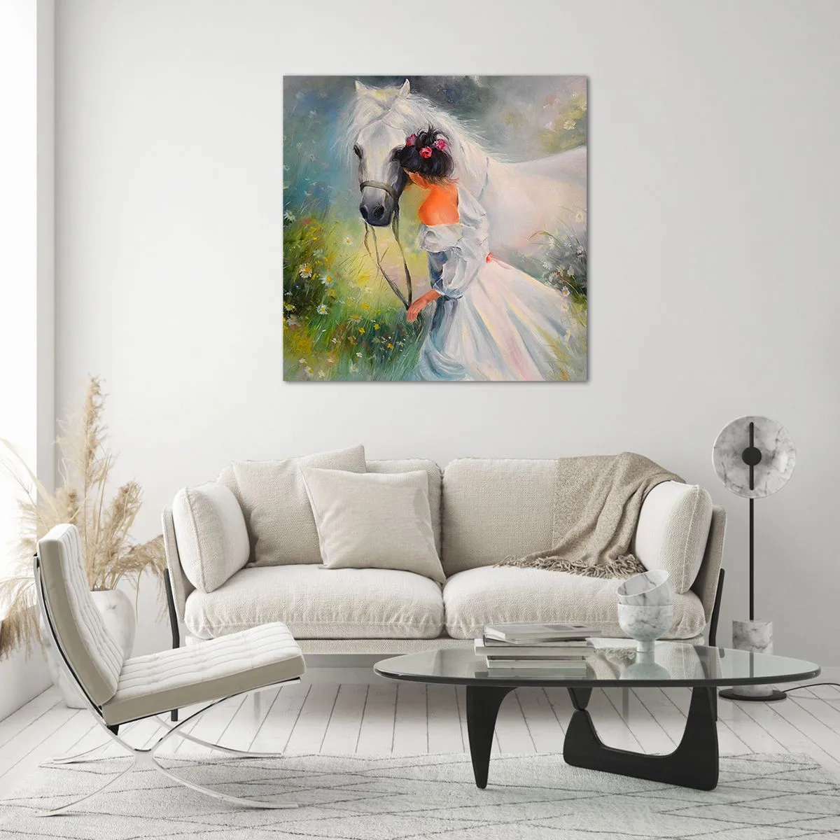 Glastavla - Bild på glas - Ur en vacker dröm - 40x40 cm