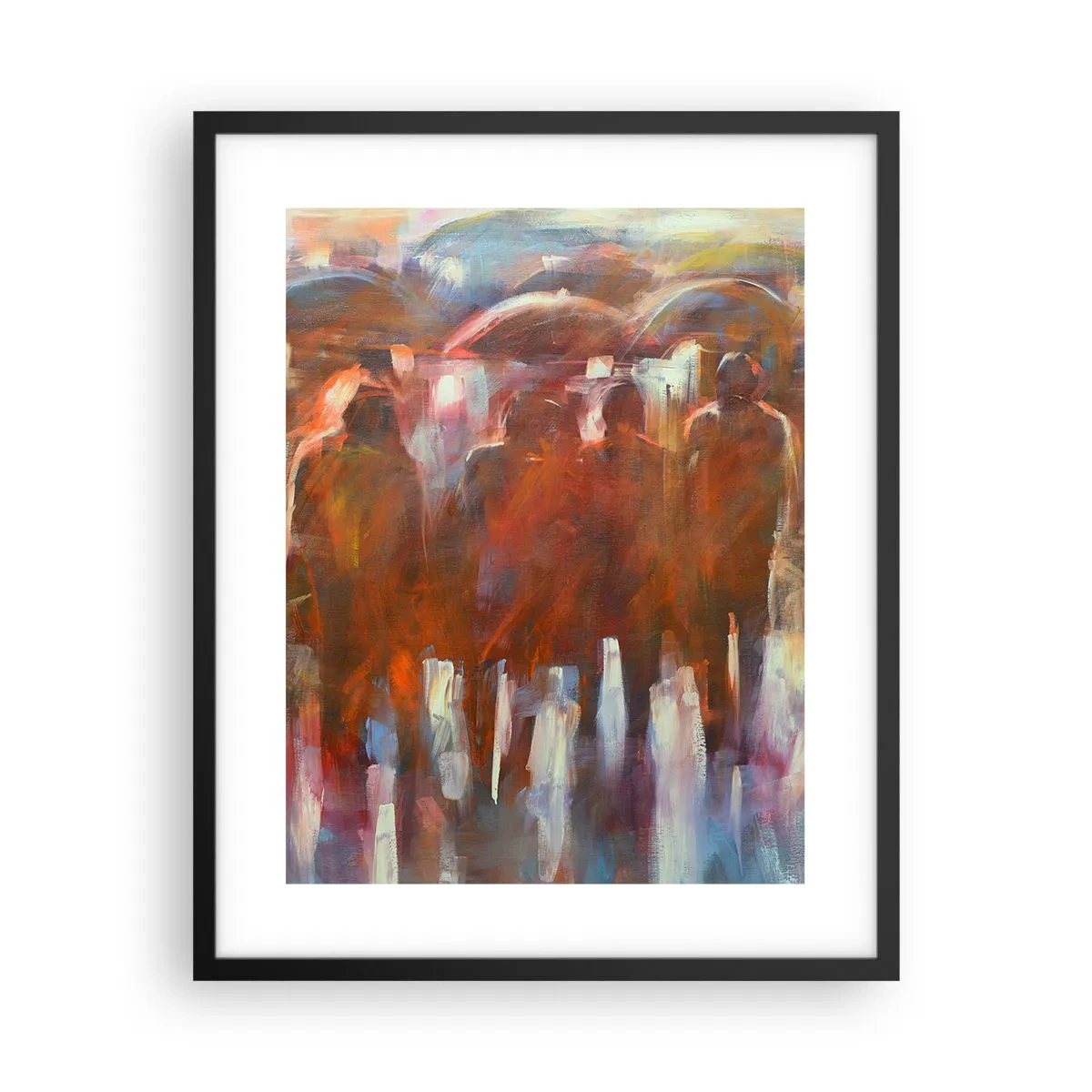 Affisch i svart ram - Jämna i regn och dimma - 40x50 cm