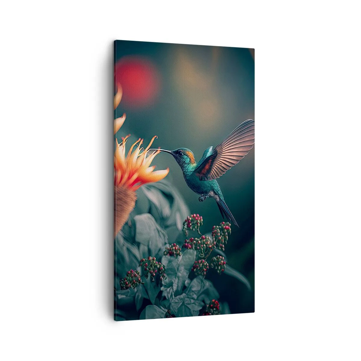 Canvastavla - Bild på duk - Ett verkligt färgglatt liv - 45x80 cm