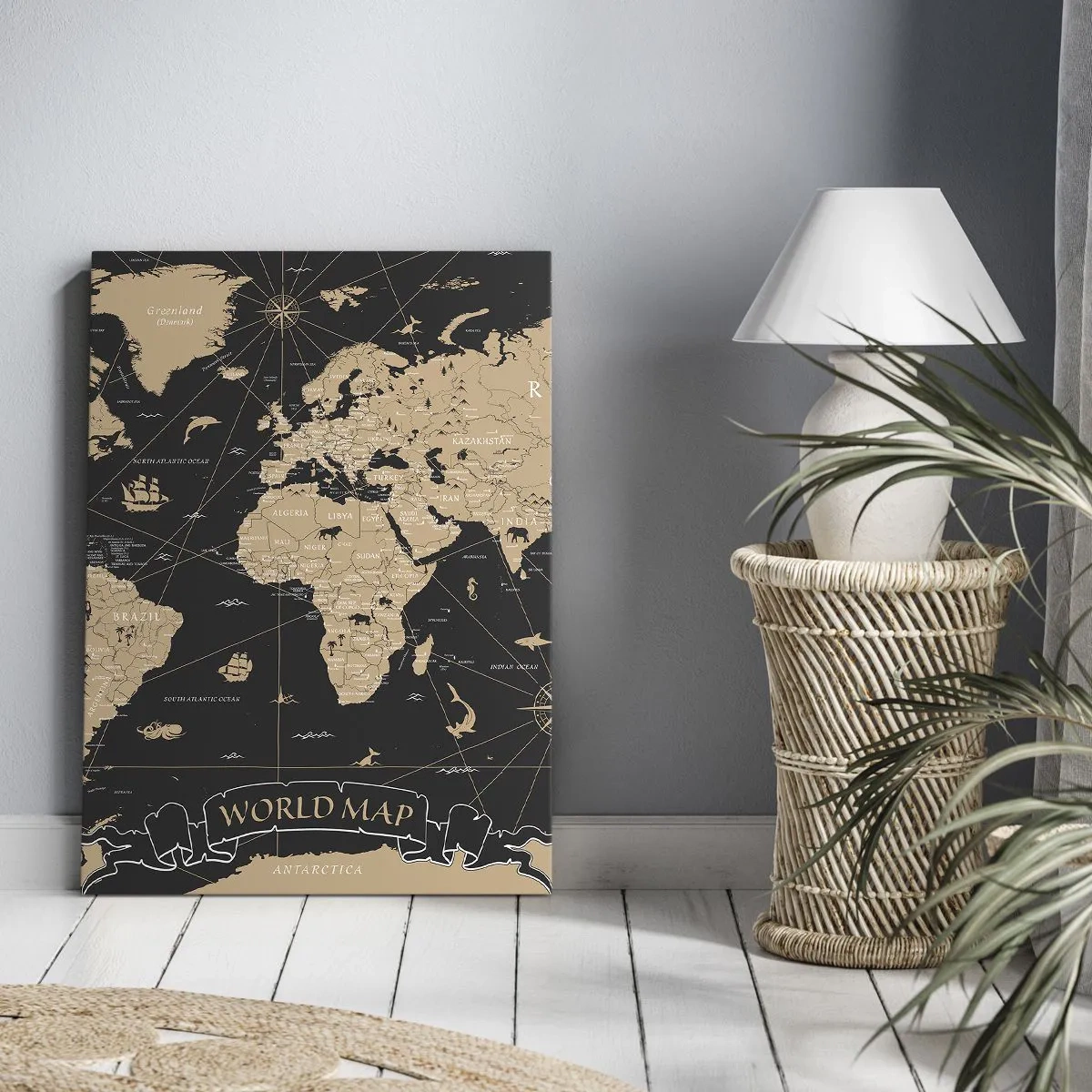 Canvastavla - Bild på duk - Gränserna för min värld - 45x80 cm