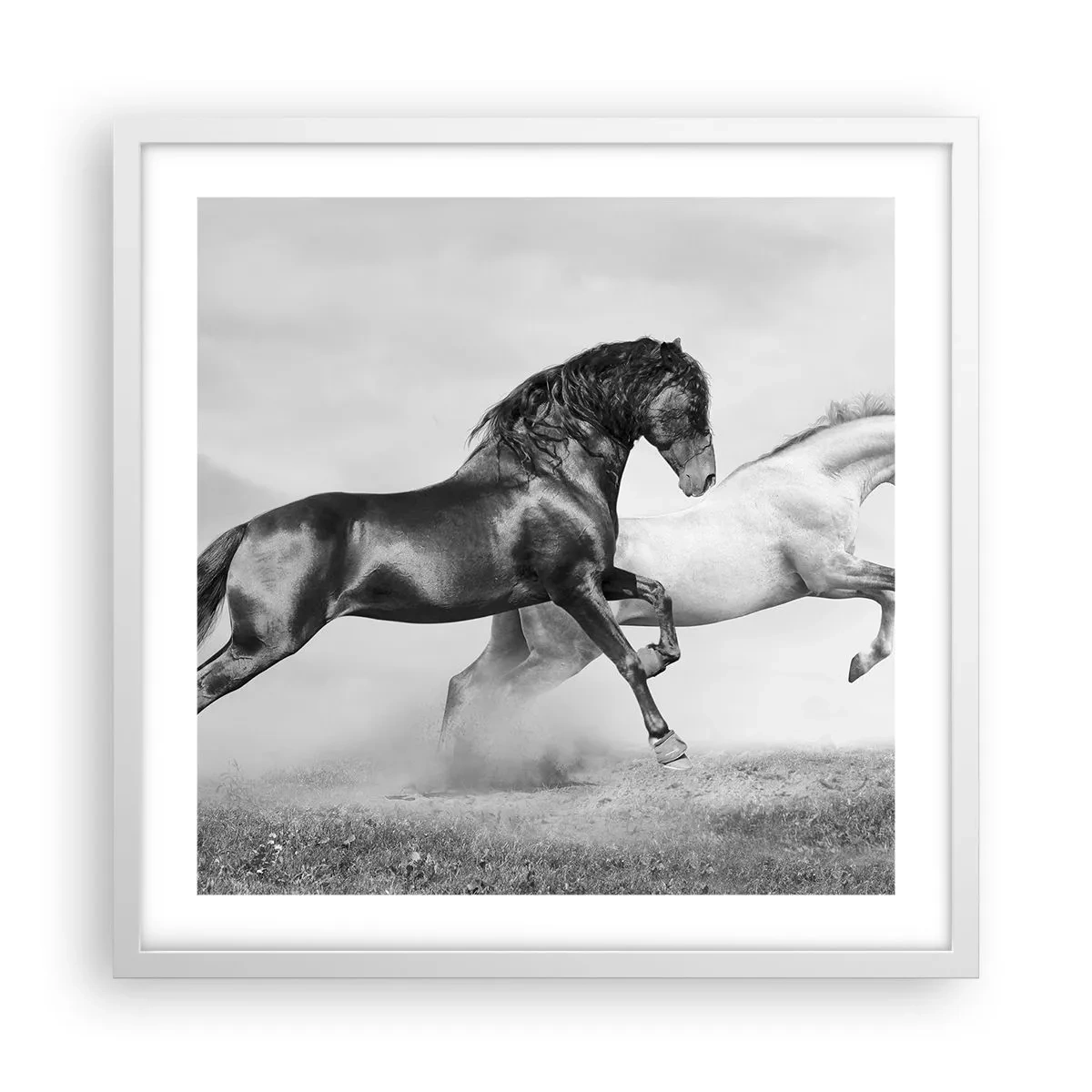 Affisch i vit ram - Änglar och demoner - 50x50 cm