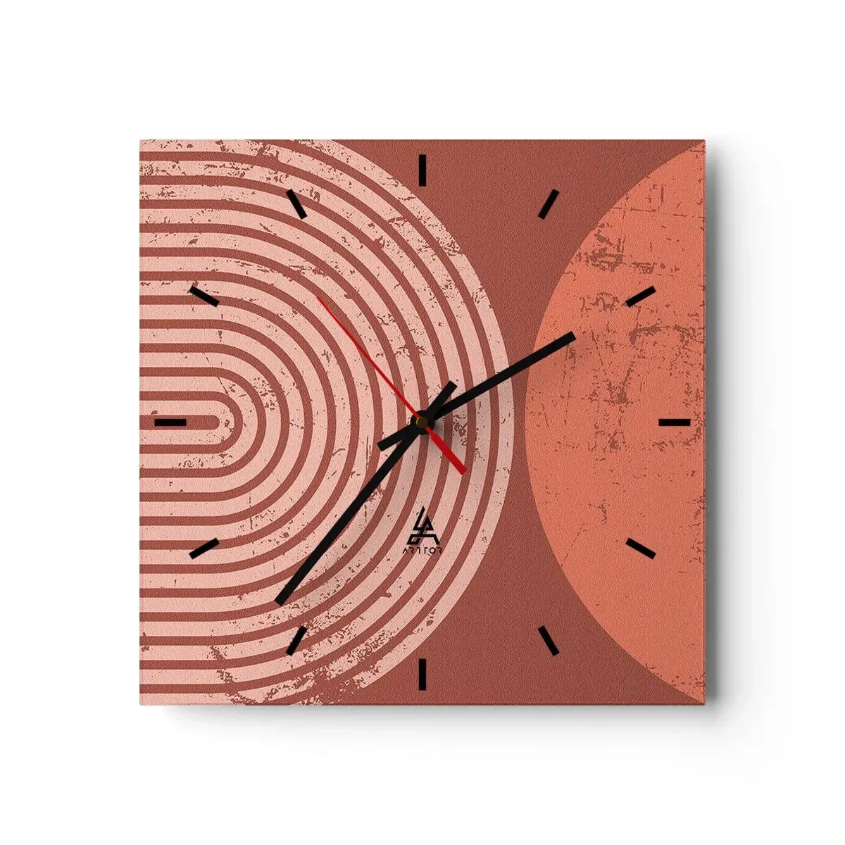 Väggklocka - Klocka på glas - Nära relation - 30x30 cm