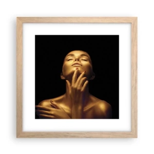 Affisch i ram av ljusek - Som guldsilke - 30x30 cm