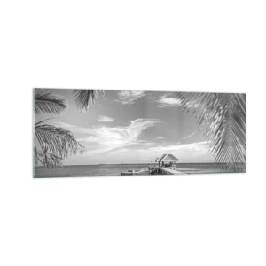 Glastavla - Bild på glas - Minne eller dröm? - 140x50 cm