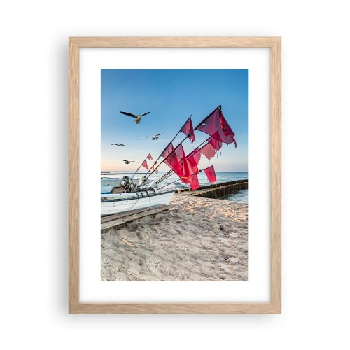 Affisch i ram av ljusek - Välförtjänt vila - 30x40 cm