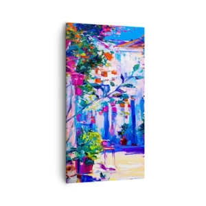 Canvastavla - Bild på duk - Impression - italiensk gränd - 55x100 cm