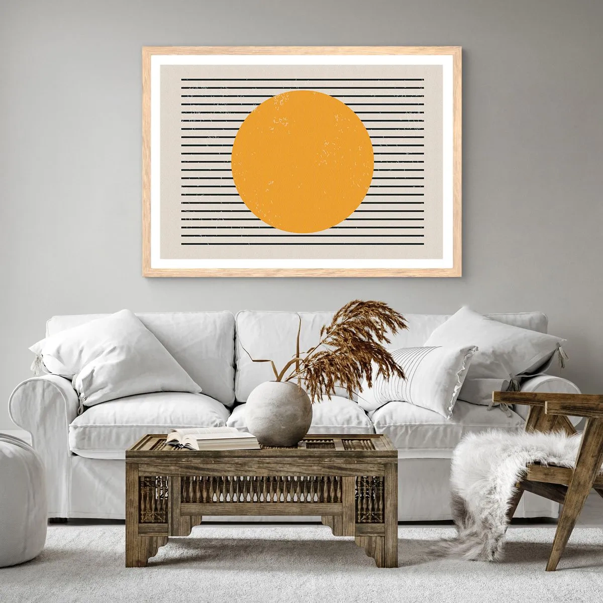 Affisch i ram av ljusek - Enkelhetens kraft - 100x70 cm